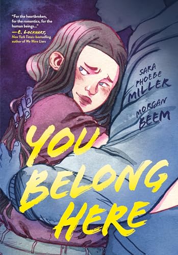 Book cover: illustrated woman embraced, with bold yellow title "You Belong Here".