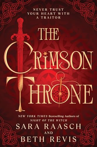 Book cover: red throne, sword, and ornate designs on a dark red background.