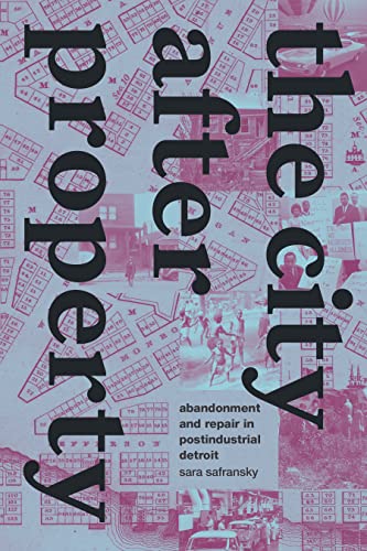 Book cover with bold typography and collage of Detroit imagery.