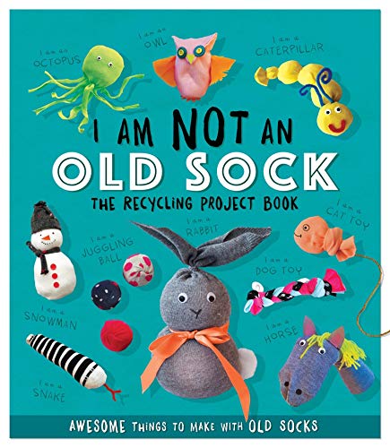 Book cover showing sock crafts: owl, rabbit, snowman, and other animals.