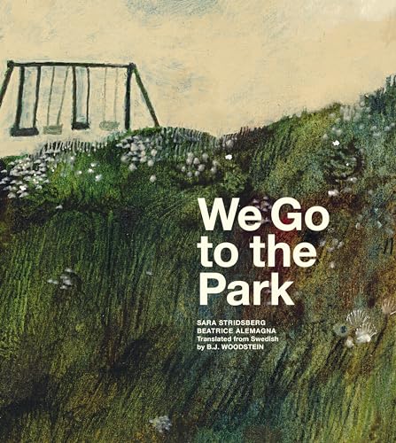 Book cover with a swing set on a grassy hill under a textured sky.