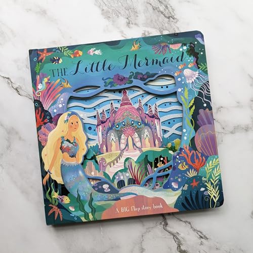 The Little Mermaid big flap storybook featuring a mermaid and an underwater palace illustration.