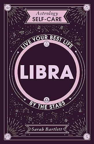 Purple book cover with "Astrology Self-Care: Libra" text and starburst design.
