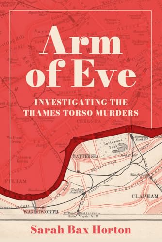 Book cover: "Arm of Eve" with a red map background and white text.