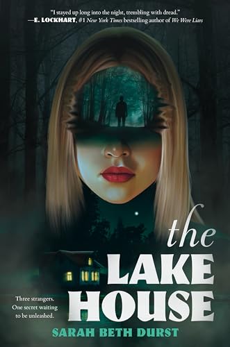 Book cover: woman’s face with forest and house reflected in eyes.