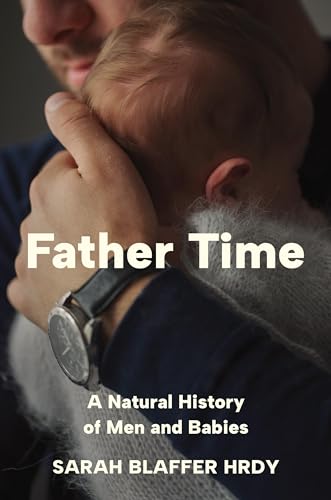 Book cover: father holding baby, watch visible, titled “Father Time.”