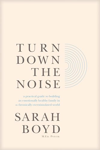 Book cover: "Turn Down the Noise" by Sarah Boyd, with blue wave design.