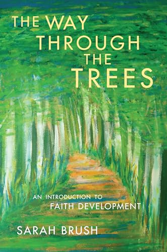 Book cover with painted green trees and a path, titled "The Way Through The Trees.