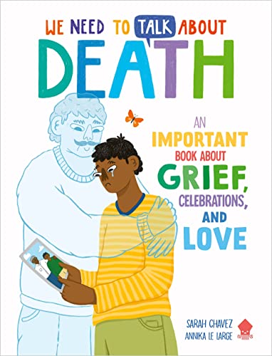 Book cover depicting a child comforted, holding a photo, with ghostly figure.