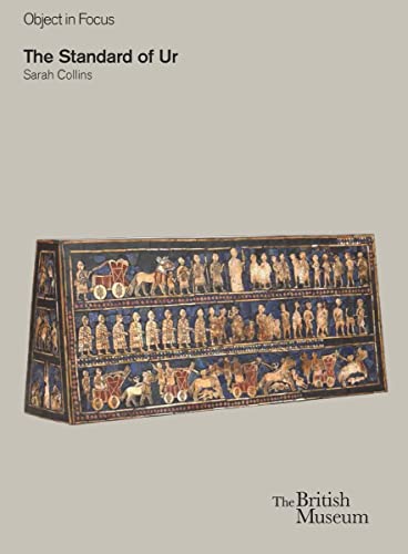 Rectangular wooden box inlaid with shell, lapis lazuli, and red limestone scenes.