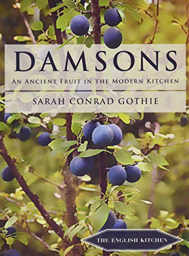 Book cover featuring dark purple damsons on branches, titled "Damsons.