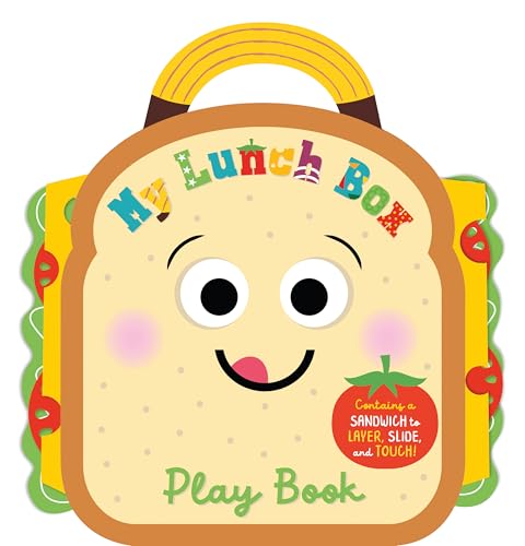 Sandwich-shaped board book with a smiling face and interactive elements.