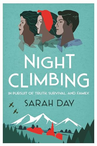 Book cover: three faces in profile, mountains, and airplanes in teal and red.