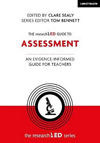 Book cover titled The researchED Guide to Assessment with a microscope icon.