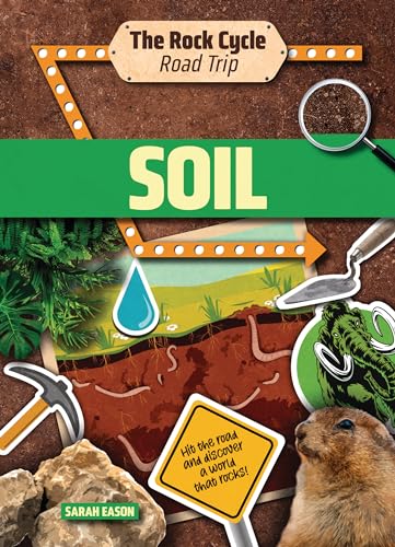 Book cover: "Soil" with illustrations of earth, plants, and a prairie dog.