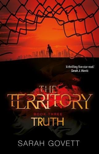 Book cover: silhouetted figure before a fiery, dystopian cityscape.
