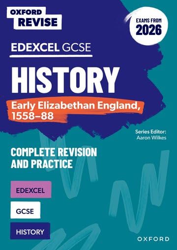 Blue textbook cover for Edexcel GCSE History, 1558-88, exams 2026.