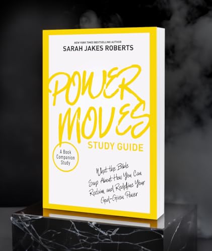 Yellow and white book cover with bold text, “Power Moves Study Guide.”