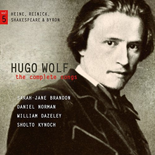 CD cover for Hugo Wolf’s complete songs, volume 5, with portrait.