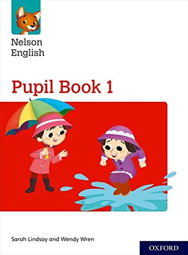 Nelson English Pupil Book 1 cover: children playing in puddles.
