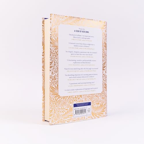 Book back cover with floral pattern and text, barcode visible.