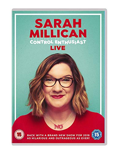 DVD cover featuring comedian Sarah Millican in glasses and a red sweater.