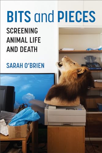Book cover with lion image over a printer and office setting.