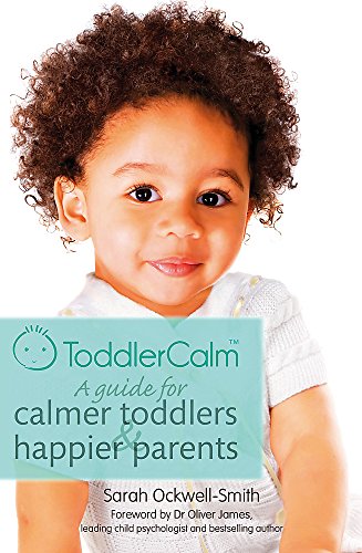 Book cover with a toddler and title "ToddlerCalm: A guide...