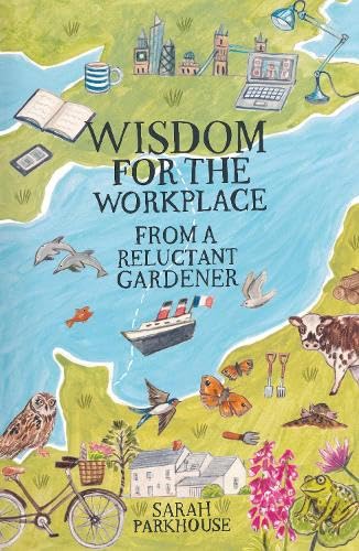 Book cover with illustrated landscape, text “Wisdom for the Workplace.”