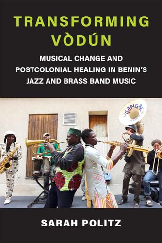 Book cover featuring musicians with brass instruments in Benin.