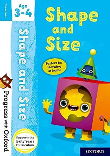 Progress with Oxford Shape and Size book cover featuring a cartoon cube character.