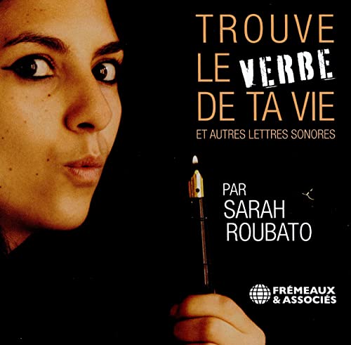 CD cover featuring a portrait of Sarah Roubato and a fountain pen.