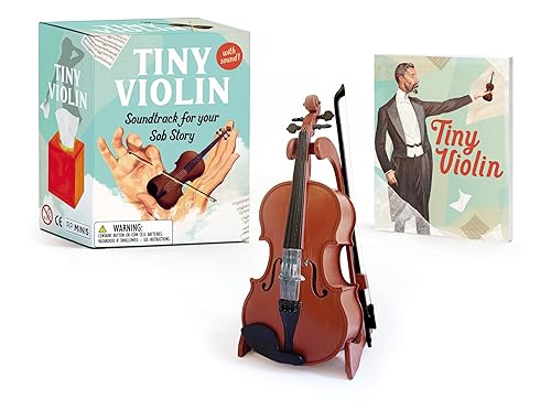 Gift box and miniature violin with a sound effect feature.
