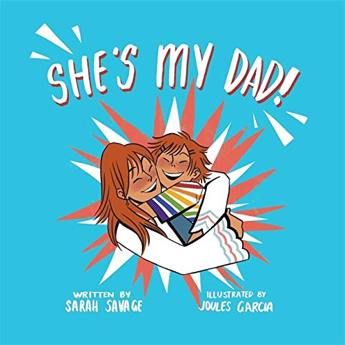Book cover: a child hugging a smiling parent with long red hair.