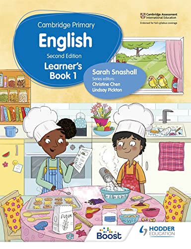 Cambridge Primary English Learner's Book 1 cover with children baking.