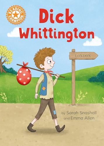 Book cover: boy with bundle walking towards a London signpost.