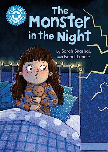 Book cover: frightened girl in bed clutching a teddy bear.