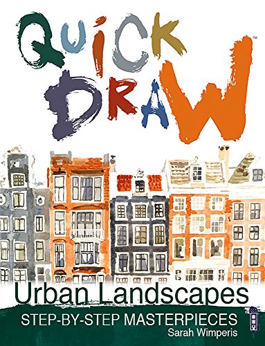 Book cover with watercolor painting of a row of urban buildings.