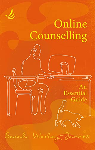 Book cover: "Online Counselling" with line drawing of person at computer.