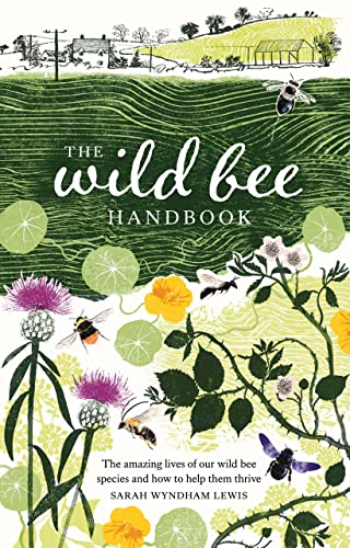 Book cover illustration of bees, wildflowers, and a landscape with the title and author.