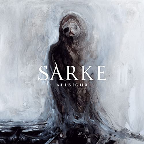 Album cover art featuring a shadowy, skull-like figure against a textured, grey painted background.