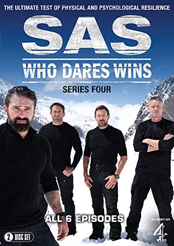 SAS: Who Dares Wins" Series 4 DVD cover with four men in tactical gear.