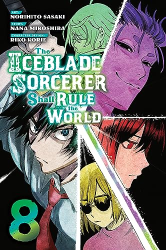 Book cover for "The Iceblade Sorcerer Shall Rule the World 8" with character art.