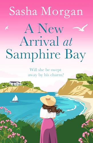 Book cover depicting a woman with a straw hat overlooking a coastal bay.