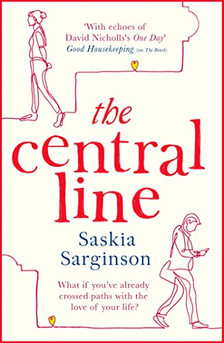 Book cover: red line drawing of people, title “The Central Line” in red.