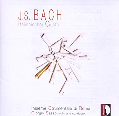 A white CD cover with red text and a broken violin graphic.