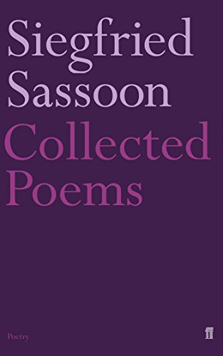 Book cover with purple background and white text reading Siegfried Sassoon Collected Poems.