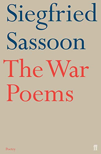 Book cover: “The War Poems” by Siegfried Sassoon, dark text on beige.