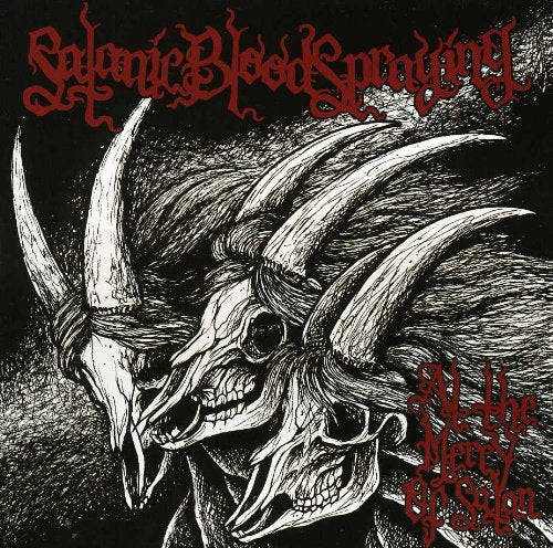 Black and white CD cover with demonic imagery of skulls and horns.
