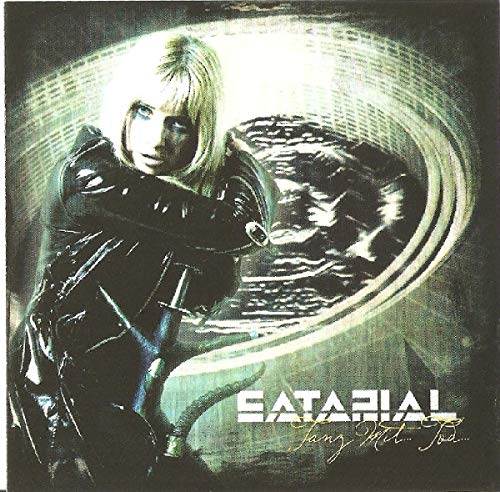 CD cover: woman in black leather, swirling dark background, band name.